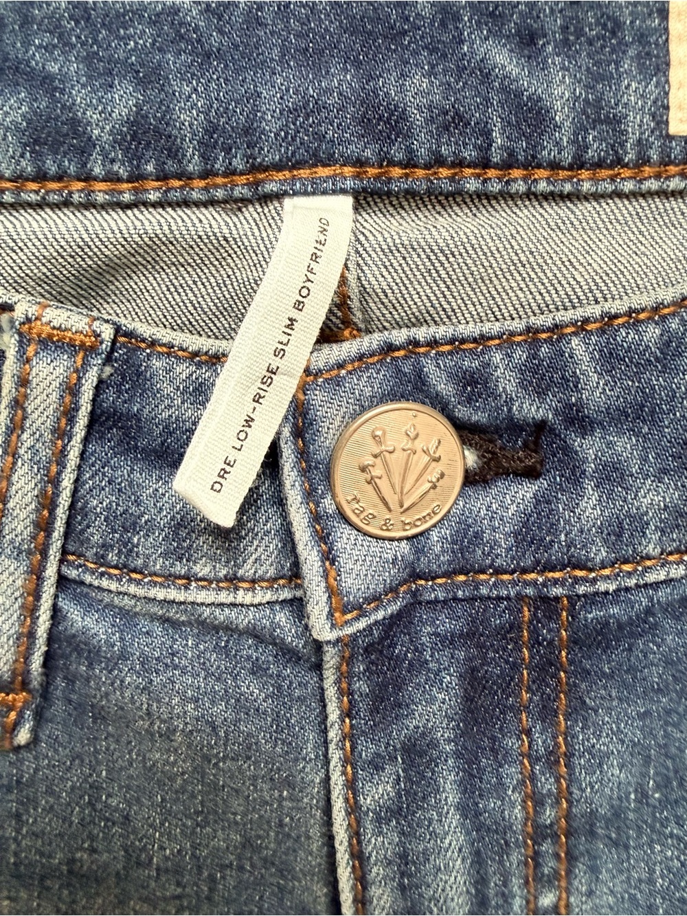 NWT Rag & Bone Dre Low Rise Boyfriend Jeans Size 24 Medium Wash - Picture 11 of 14